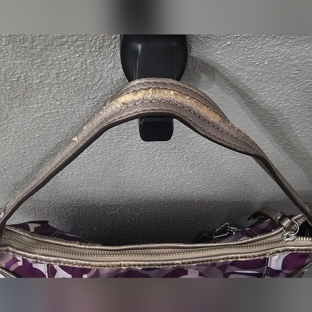 Signature Coach Purple Patterned Shoulder Bag - Picture 5 of 15